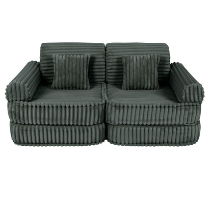 Modulaire Kindersofa - Donker Groen - Comfortabel - Stijlvol - Ontwikkeling - SpeelSterk 
