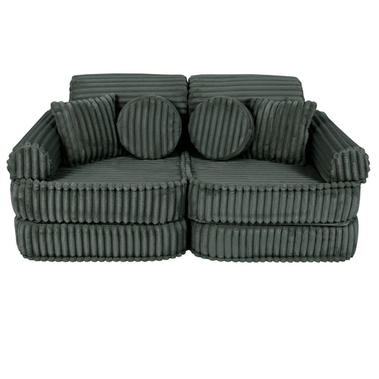 Modulaire Kindersofa - Donker Groen - Comfortabel - Stijlvol - Ontwikkeling - SpeelSterk 