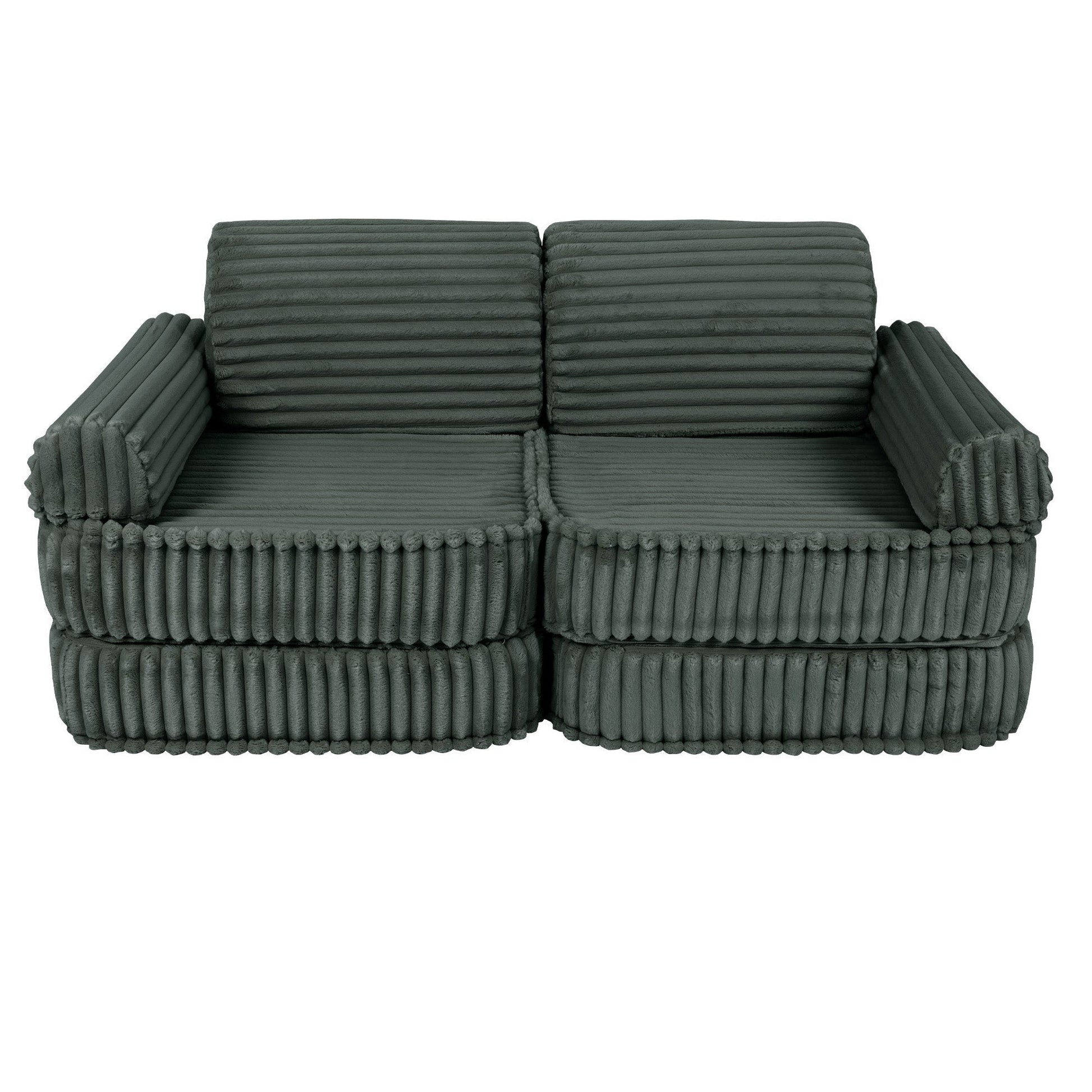 Modulaire Kindersofa - Donker Groen - Comfortabel - Stijlvol - Ontwikkeling - SpeelSterk 