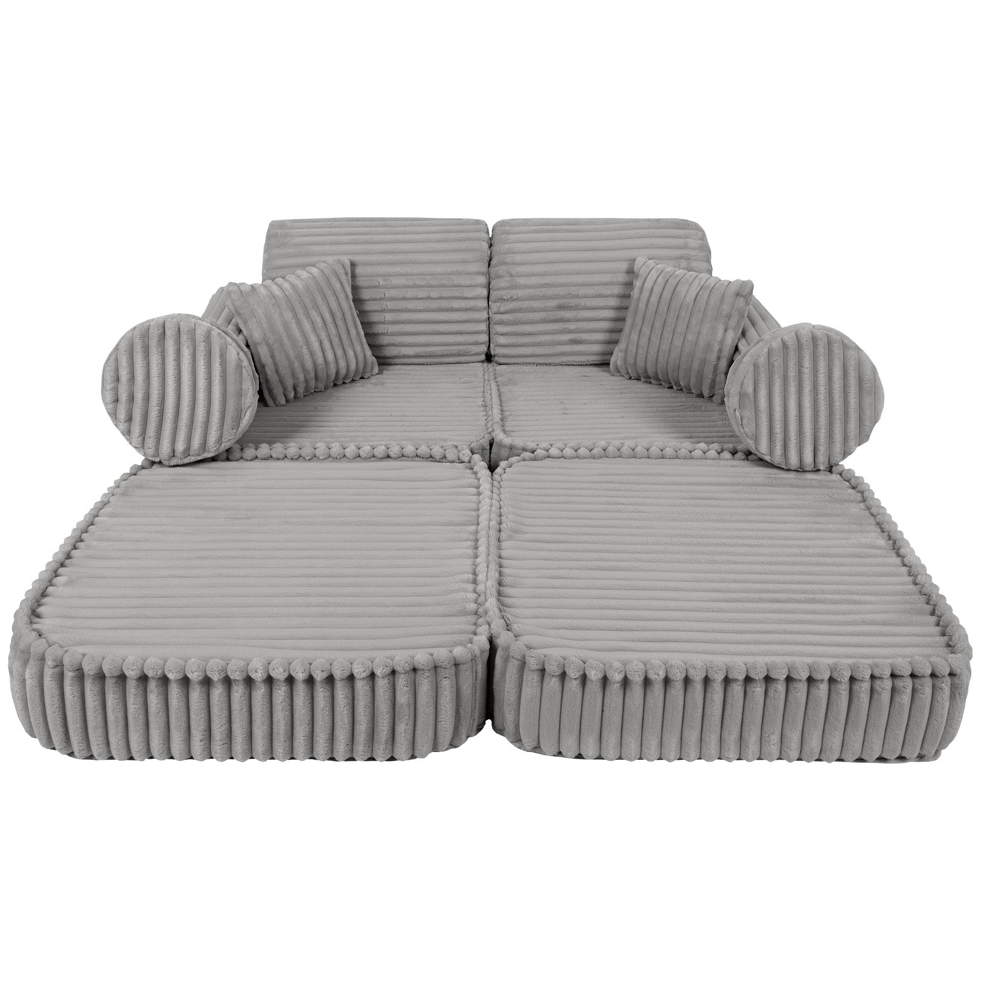 Modulaire Kindersofa - Grijs - Veilig - Comfortabel Meubel voor Kinderen - SpeelSterk 