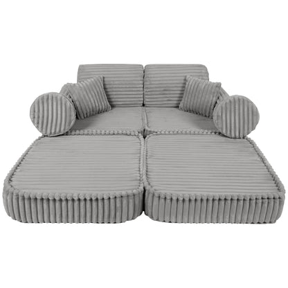 Modulaire Kindersofa - Grijs - Veilig - Comfortabel Meubel voor Kinderen - SpeelSterk 