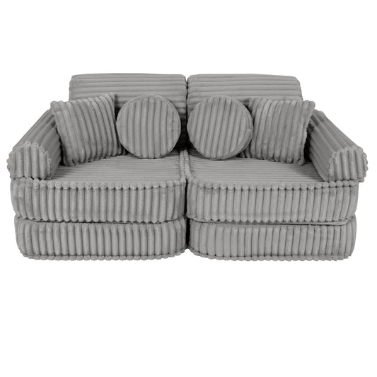 Modulaire Kindersofa - Grijs - Veilig - Comfortabel Meubel voor Kinderen - SpeelSterk 