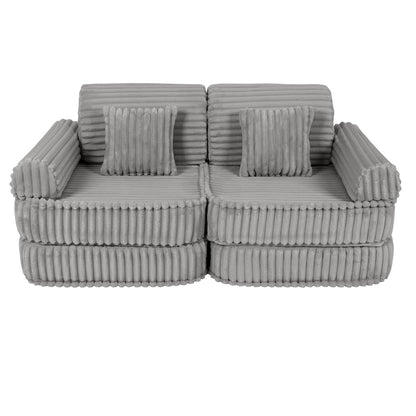 Modulaire Kindersofa - Grijs - Veilig - Comfortabel Meubel voor Kinderen - SpeelSterk 