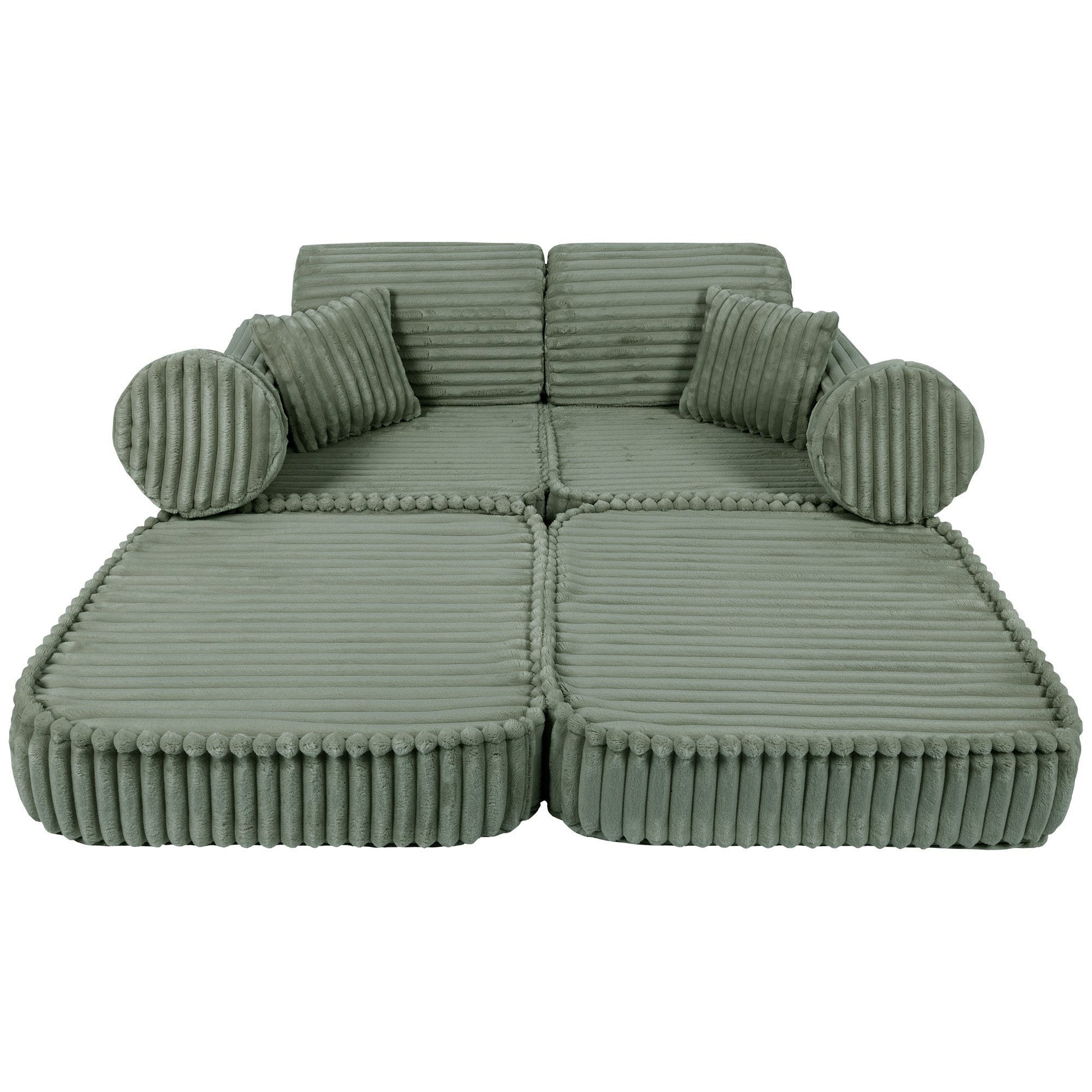Modulaire Kindersofa - Groen - Veilig En Educatief Voor Kinderen - SpeelSterk 