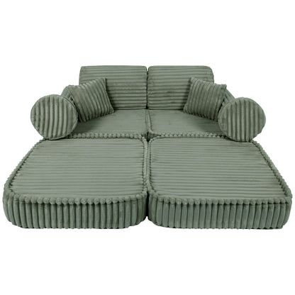 Modulaire Kindersofa - Groen - Veilig En Educatief Voor Kinderen - SpeelSterk 