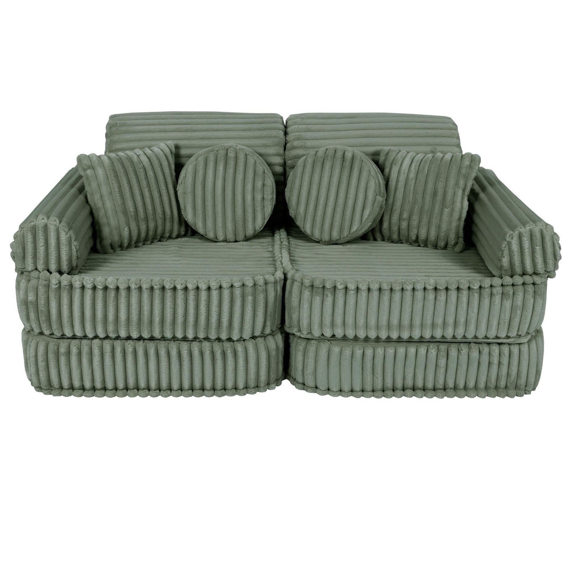 Modulaire Kindersofa - Groen - Veilig En Educatief Voor Kinderen - SpeelSterk 