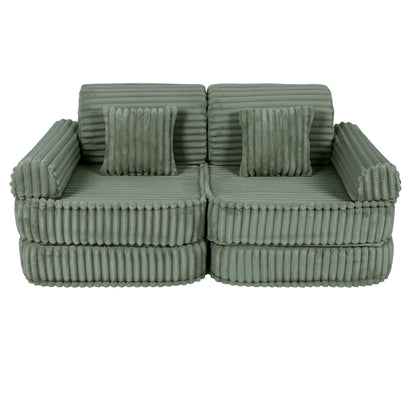 Modulaire Kindersofa - Groen - Veilig En Educatief Voor Kinderen - SpeelSterk 