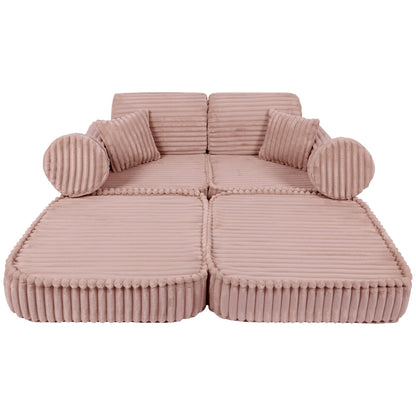 Modulaire Kindersofa - Roze - Veilig - Creatief Speelgoed voor Kinderen - SpeelSterk 