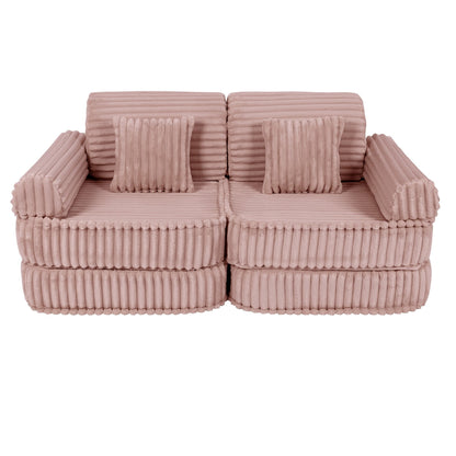 Modulaire Kindersofa - Roze - Veilig - Creatief Speelgoed voor Kinderen - SpeelSterk 
