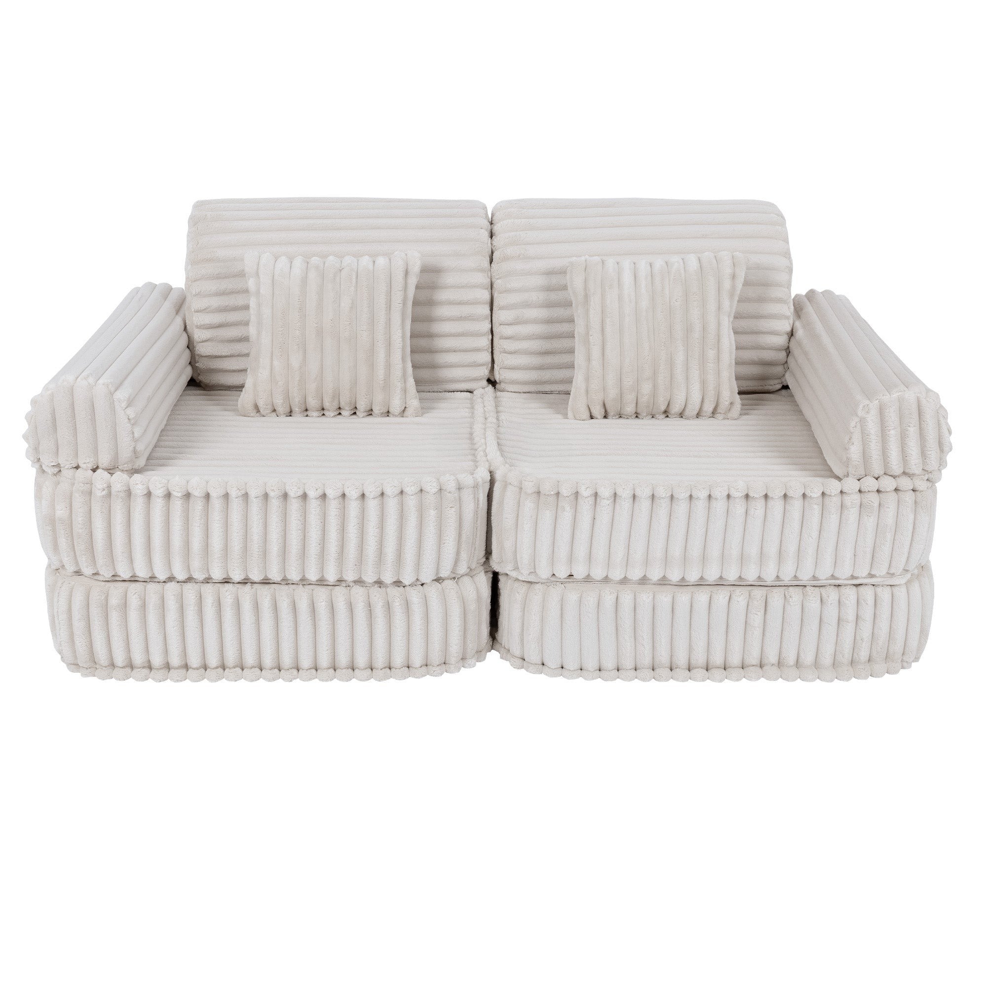 Modulaire Kindersofa - Wit - Zacht - Creatief Ontwikkelend Meubel - SpeelSterk 