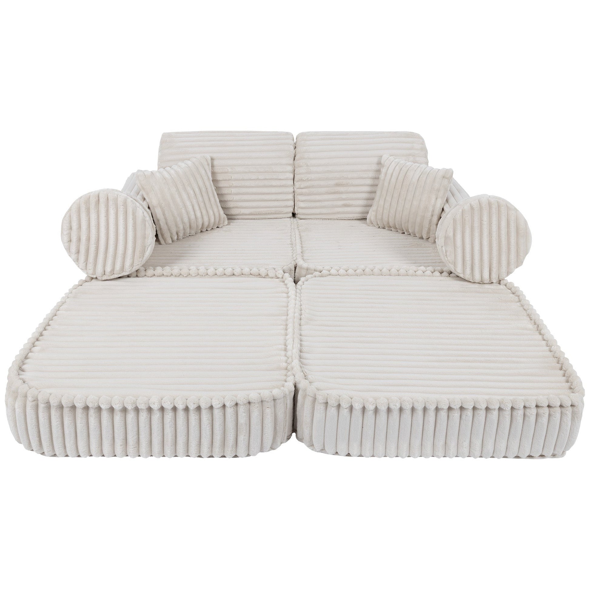 Modulaire Kindersofa - Wit - Zacht - Creatief Ontwikkelend Meubel - SpeelSterk 