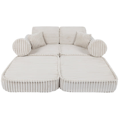Modulaire Kindersofa - Wit - Zacht - Creatief Ontwikkelend Meubel - SpeelSterk 