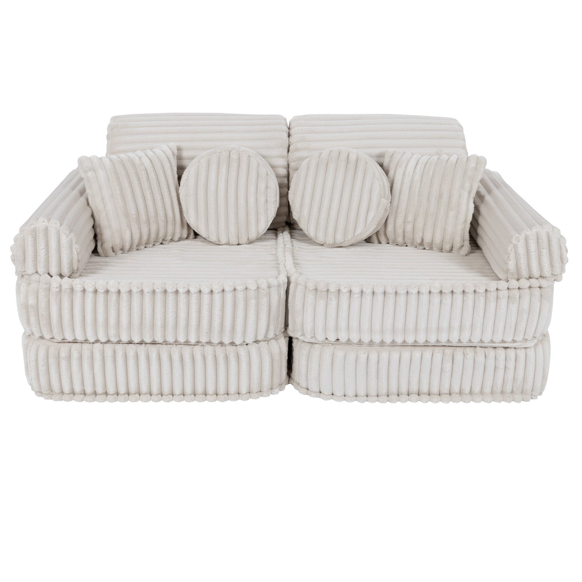 Modulaire Kindersofa - Wit - Zacht - Creatief Ontwikkelend Meubel - SpeelSterk 