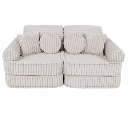 Modulaire Kindersofa - Wit - Zacht - Creatief Ontwikkelend Meubel - SpeelSterk 