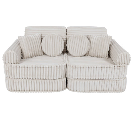 Modulaire Kindersofa - Wit - Zacht - Creatief Ontwikkelend Meubel - SpeelSterk 