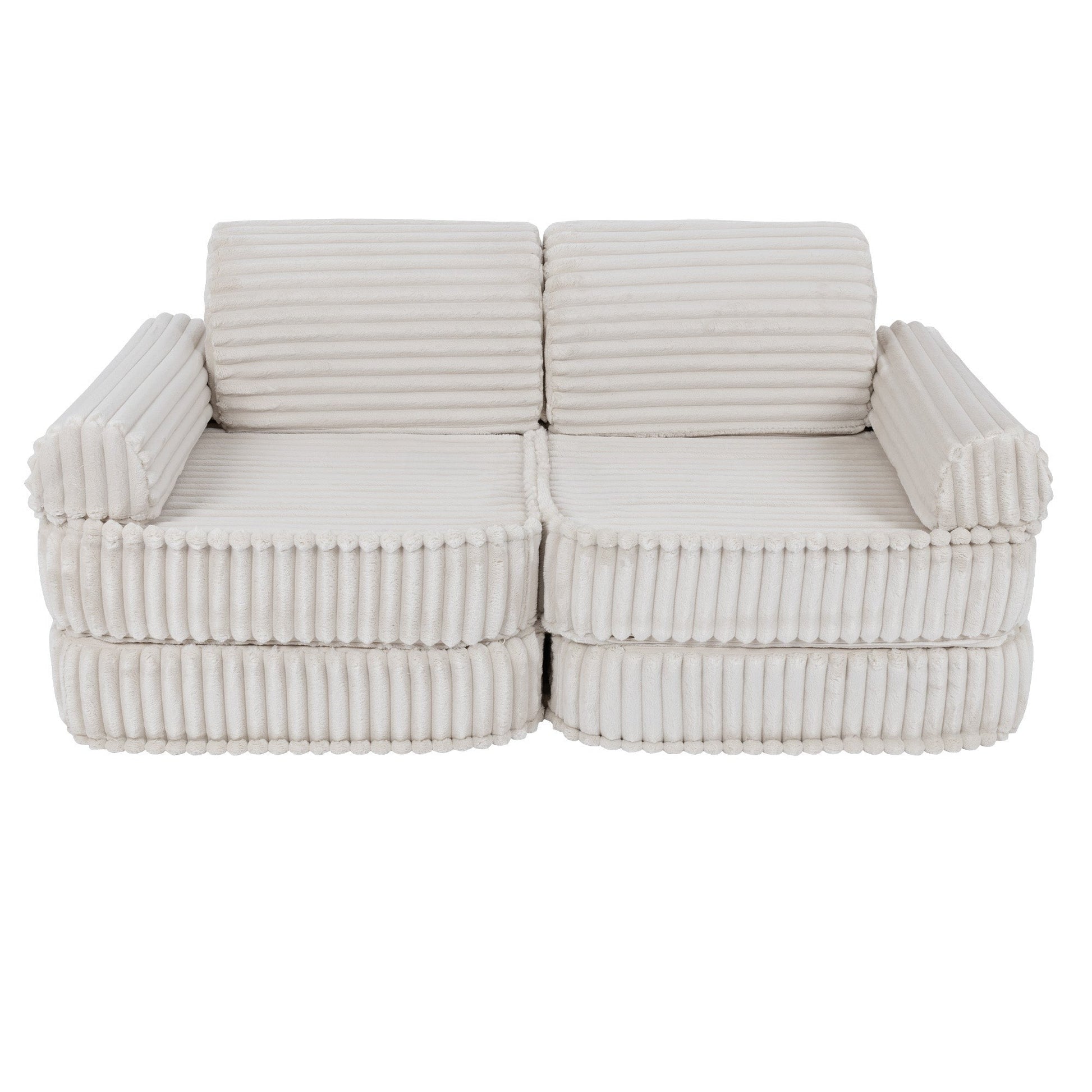 Modulaire Kindersofa - Wit - Zacht - Creatief Ontwikkelend Meubel - SpeelSterk 