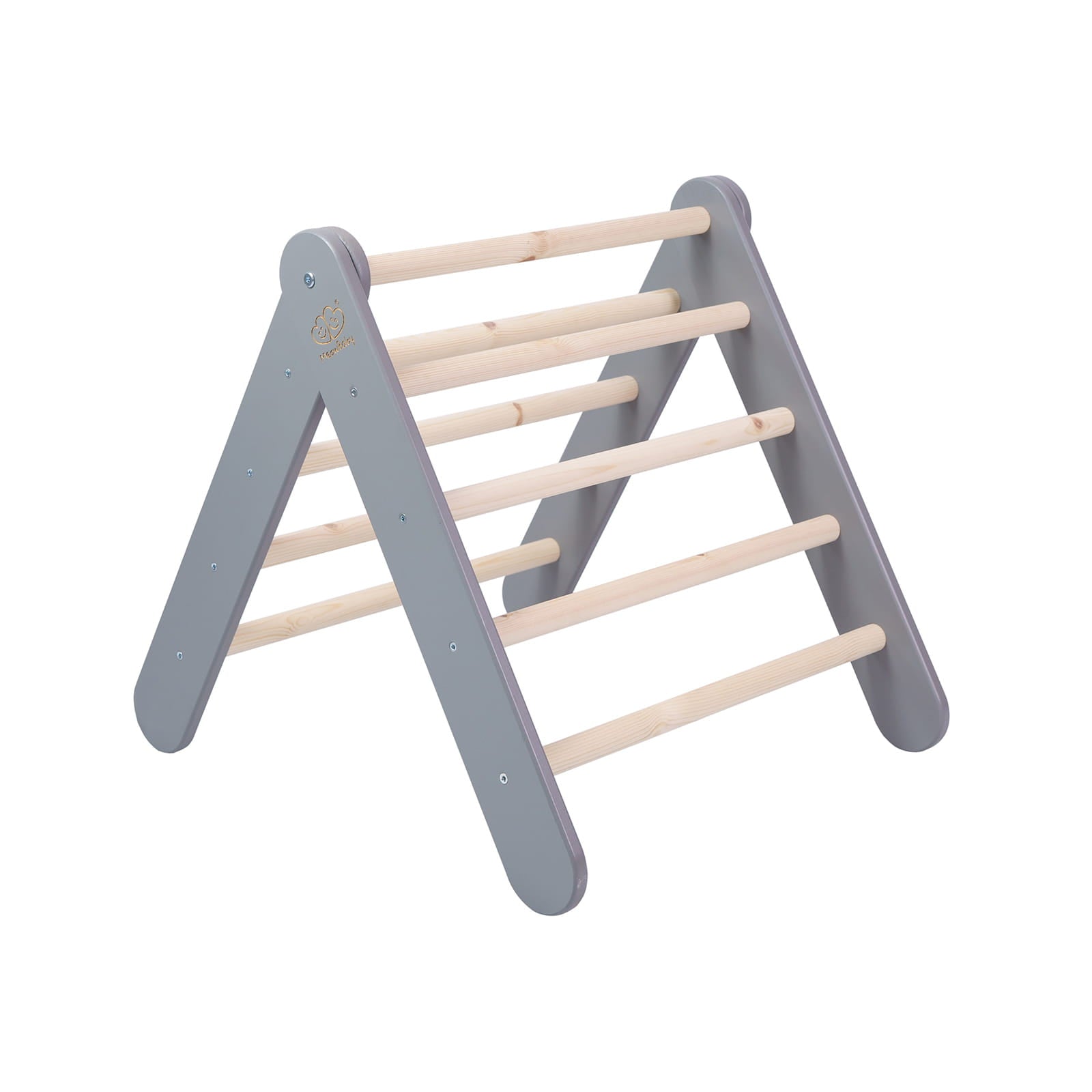 Montessori Driehoekladder - Grijs - Veilig Klimtoestel Voor Kinderen - SpeelSterk 