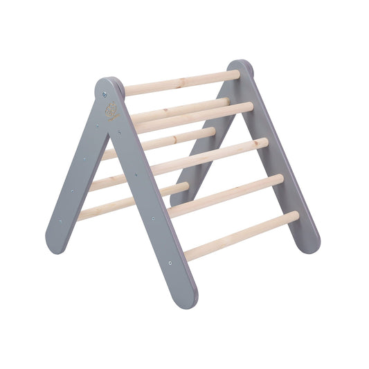 Montessori Driehoekladder - Grijs - Veilig Klimtoestel Voor Kinderen - SpeelSterk 