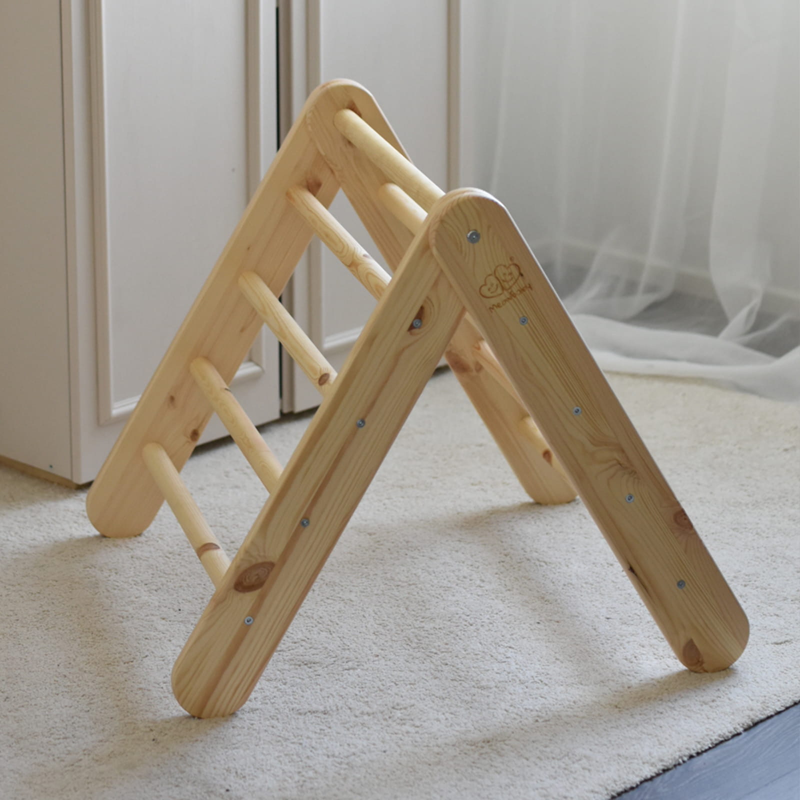 Montessori Driehoekladder - Naturel - Veilig - Educatief Speelproduct - SpeelSterk 