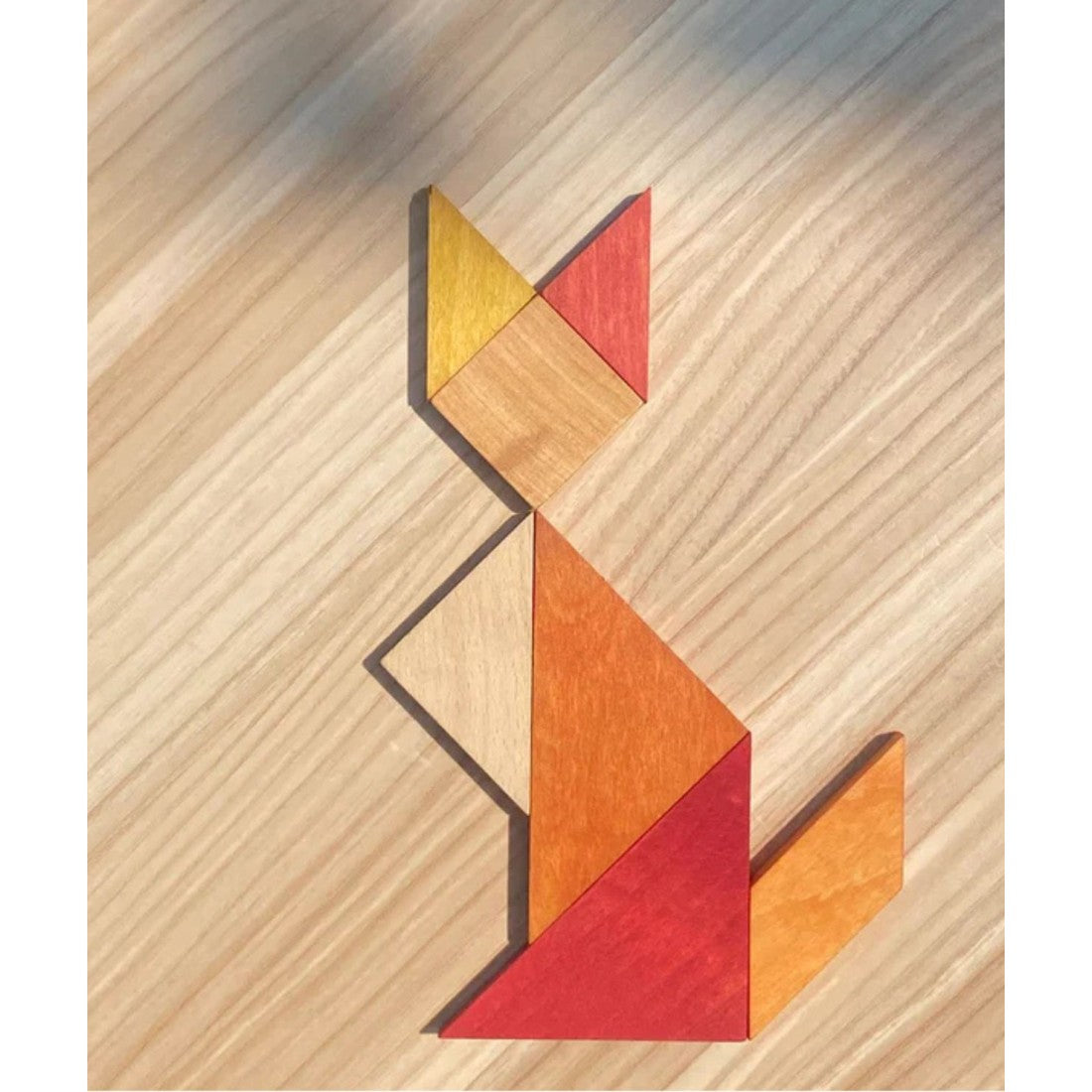 Wooden Story Tangram – Warm Color (in Storage Bag) SpeelSterk.nl