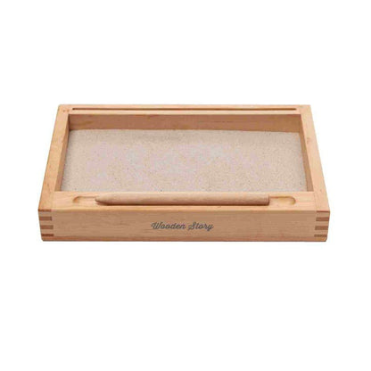 Montessori Schrijftray - Houtkleurig - Educatief en Veilig Speelproduct - SpeelSterk 