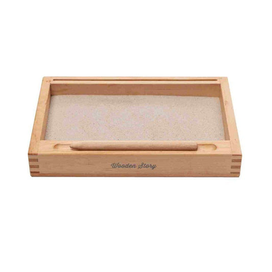 Montessori Schrijftray - Houtkleurig - Educatief en Veilig Speelproduct - SpeelSterk 