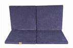 Play Mat for Kids - Square Blue-Grey Velvet - SpeelSterk.nl