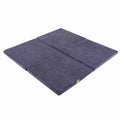 Play Mat for Kids - Square Blue-Grey Velvet - SpeelSterk.nl