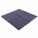 Play Mat for Kids - Square Blue-Grey Velvet - SpeelSterk.nl