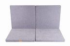 Play Mat for Kids - Square Light Grey Velvet - SpeelSterk.nl