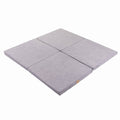 Play Mat for Kids - Square Light Grey Velvet - SpeelSterk.nl