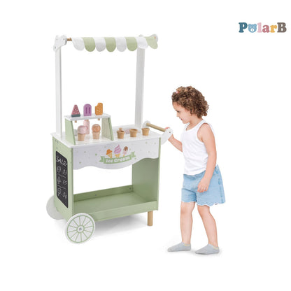 PolarB IJswagen van Hout – Inclusief IJsschep & Accessoires - SpeelSterk