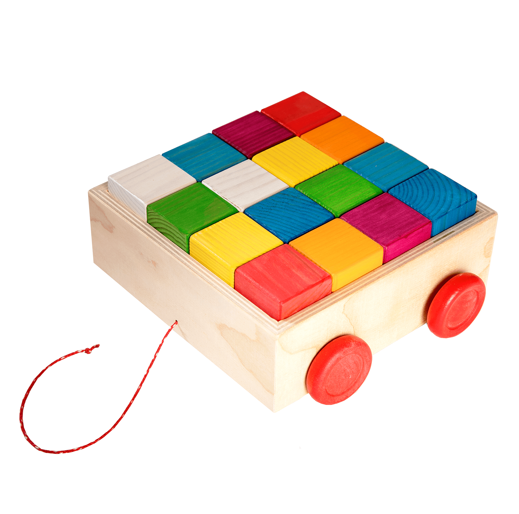 Regenboogkleurige Houten Blokken - 16 Stuks - Veilig - Educatief - SpeelSterk 