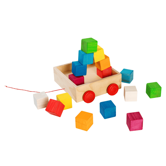 Regenboogkleurige Houten Blokken – 16 Stuks - SpeelSterk