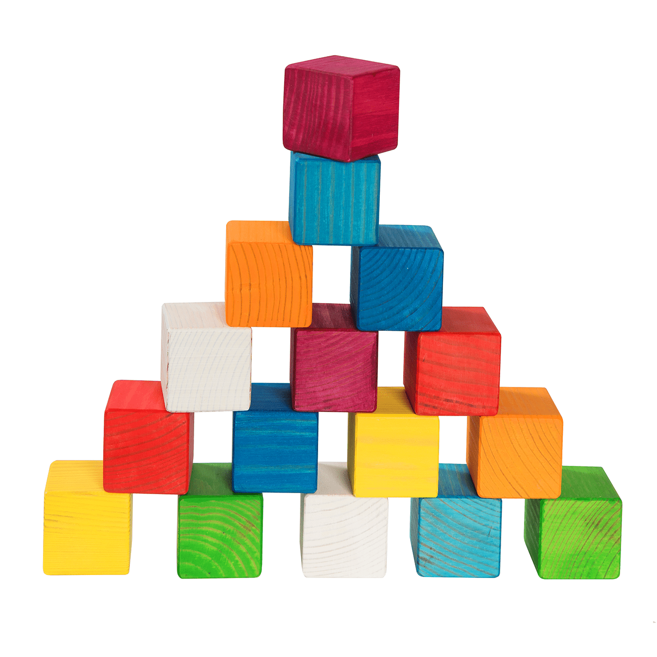 Regenboogkleurige Houten Blokken - 16 Stuks - Veilig - Educatief - SpeelSterk  SpeelSterk