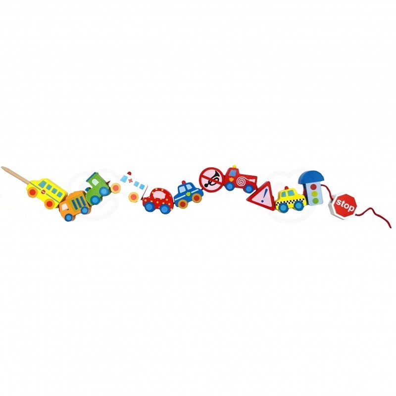 Rijgblokken - Voertuigen-Thema - Kleurrijk - Educatief en Creatief - SpeelSterk 
