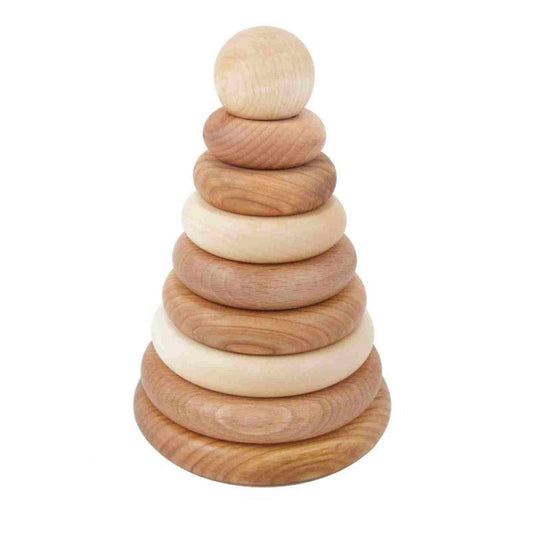 Ronde Houten Pyramide - Leren door Spel - SpeelSterk