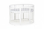 Round Baby Crib OLIN - White