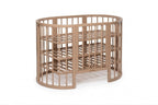 Round Baby Crib OLIN with Mattress - Cappuccino