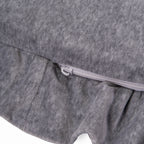 Round Play Mat With a Frill - Grey Velvet - SpeelSterk.nl