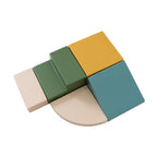 Soft Play 5 Foam Block Set - Pastel Turquoise Corner Climber - SpeelSterk.nl