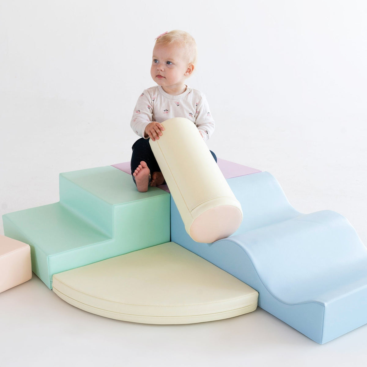 Soft Play 6 Foam Block Set - Light Pastel Explorer - SpeelSterk.nl