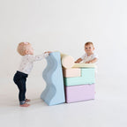 Soft Play 6 Foam Block Set - Light Pastel Explorer - SpeelSterk.nl