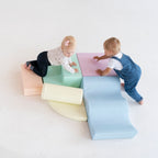 Soft Play 6 Foam Block Set - Light Pastel Explorer - SpeelSterk.nl