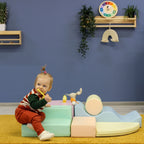 Soft Play 6 Foam Block Set - Light Pastel Explorer - SpeelSterk.nl