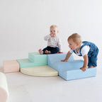 Soft Play 6 Foam Block Set - Light Pastel Explorer - SpeelSterk.nl