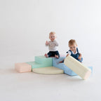 Soft Play 6 Foam Block Set - Light Pastel Explorer - SpeelSterk.nl