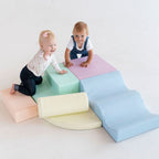 Soft Play 6 Foam Block Set - Light Pastel Explorer - SpeelSterk.nl