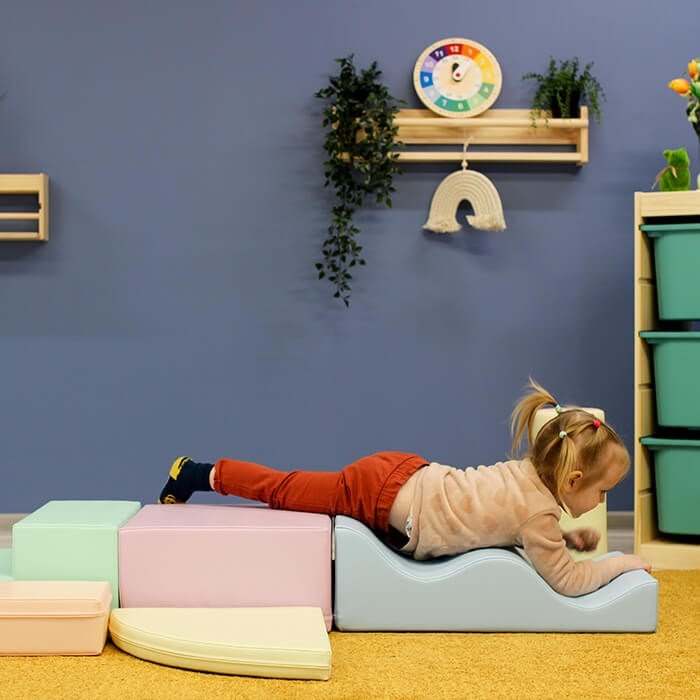 Soft Play 6 Foam Block Set - Light Pastel Explorer - SpeelSterk.nl