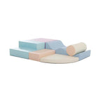 Soft Play 6 Foam Block Set - Light Pastel Explorer - SpeelSterk.nl